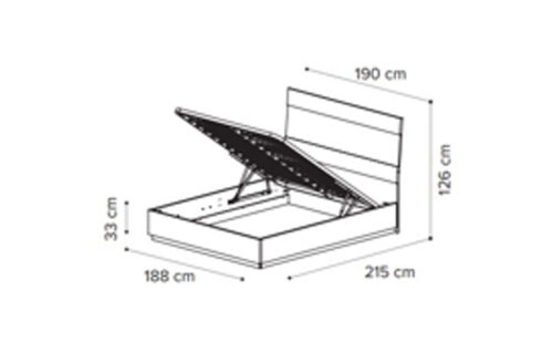 Kroma bed 180X200 with storage