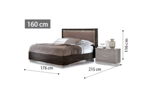 ROMBI bed 160 with led