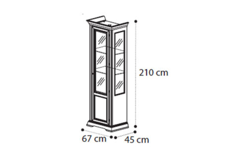 1 Door vetrine right SX