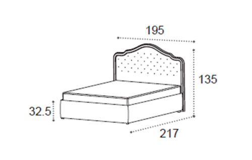 Otello bed 180 with storage