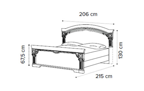NABUCCO bed 180X200 with footboard