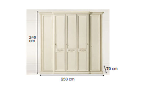 5 Door wardrobe wood doors