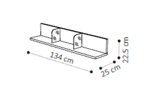 L-shaped shelf