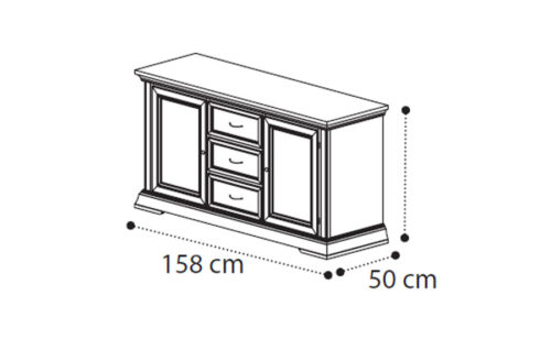 3 Door with drawers