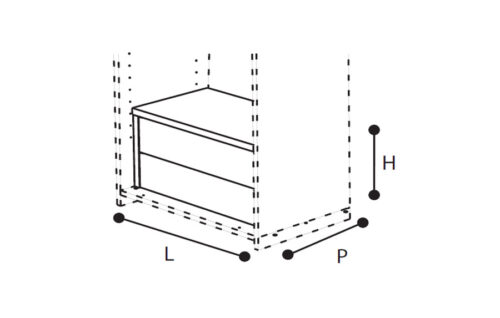 INTERNAL 2 DRAWERS UNIT FOR 2/D COLUMNS