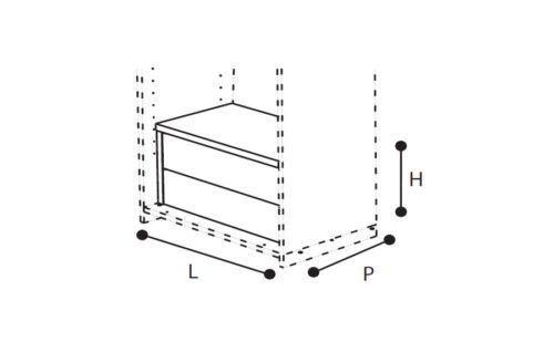 INTERNAL 2 DRAWERS UNIT FOR 2/D COLUMNS