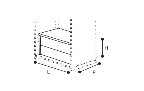 INTERNAL 2 DRAWERS UNIT FOR 2/D COLUMNS